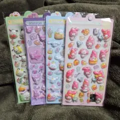 ぷくぷくシール4枚セット　サンリオ　ぷっくり　ステッカー