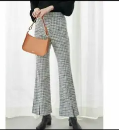 【グレイル】ラメツイード フレアパンツ