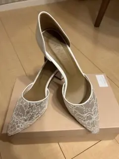 HAAVE ホワイト レースパンプス 23.5cm