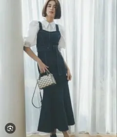 SNIDEL コルセットマーメイドジャンスカ インディゴ