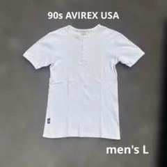 90s AVIREX アビレックス USA ヘンリーネック Tシャツ サーマル