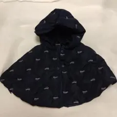 petit main フード付きアウター 50-70cm ネイビー