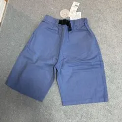 GLOBAL WORK ソフトタッチ綿麻ハーフパンツ 140cm 水色