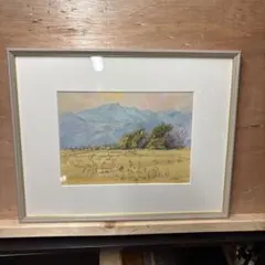 岡山県・津山市出身 洋画家 山形弘『津山風景』 油絵 ✳︎直筆サイン