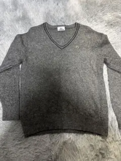 LACOSTE グレー Vネックセーター サイズ3
