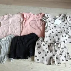 ベビー服 Tシャツ・ショートパンツセット 80・90　6枚