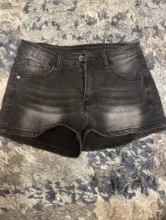 デニムショートパンツ　ハイウエスト　y2k グランジ