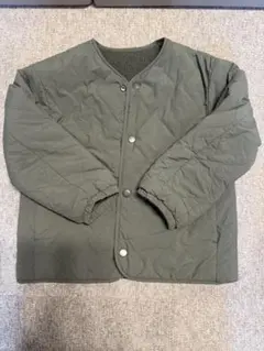 キッズ オリーブグリーン キルティング　リバーシブルジャケット