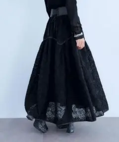 完売品】HARE チュールフリルベルトスカート ブラウン【匿名配送