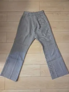 【LOWRYS FARM】チェック　フレアパンツ(Mサイズ)