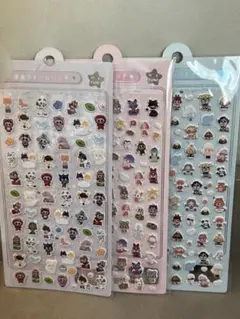 ぷっくりミニシール　3枚セット　マシュマロシール