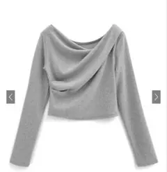 GRL ドレープカシュクールトップス[dk1362] グレイル