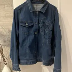 &LOVE フリル ストレッチ デニム ジャケット L L