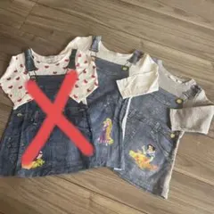 ストンプスタンプ　転写ワンピース　白雪姫　ラプンツェル　90 2着セット