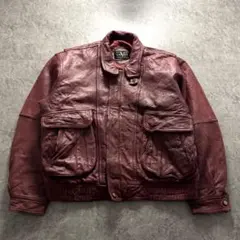 【希少カラー】フライトジャケット　ボンバー　短丈 シープスキン　vintage