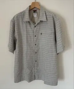 ノースフェイス　チェック半袖シャツ　M