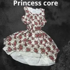 姫ギャル y2k ローズ柄 シフォンワンピース 花柄 00s archive23