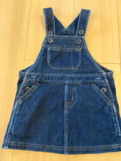 無印★デニム ジャンパースカート 80