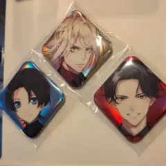 刀剣乱舞　富田江　祝装　スクエア缶バッジ　大本丸博 富田江 刀剣乱舞 跪坐 スクエア缶バッジ 大本丸博 祝装 箔押しクリア