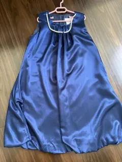 ネイビー パール装飾ドレス 150cm
