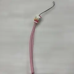 平成レトロ　ハローキティ ストラップ ピンク