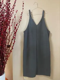 【KHALITA 新品 多色あり】サロペット・ワンピ　Vネック