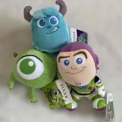 ディズニー　ピクサー ぬいぐるみ3体　サンドラッグ限定
