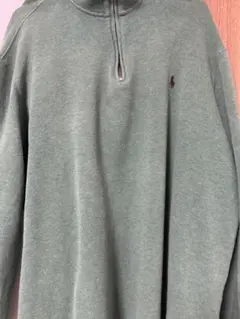 【破格】polo by Ralph Lauren ハーフジップ　グリーン