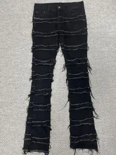 mnml 32 ダメージ加工 フレアデニムパンツ ブラック mnml ダメージ加工 フレアデニム ブラック 32 - メルカリ