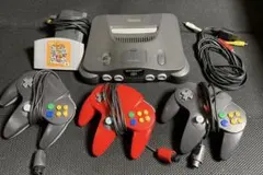 NINTENDO64 本体とコントローラー3つカセット1つセット