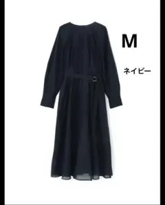 ベルテッドフォルムシアーワンピース ナチュラルビューティベーシック ワンピース