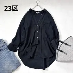 23区 25AW TWビエラ イレギュラーヘム ブラウス グレー 2XL - メルカリ