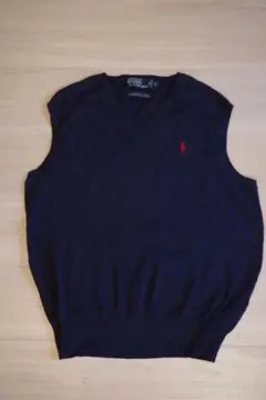 Polo by Ralph Lauren ネイビー Vネック ベスト L
