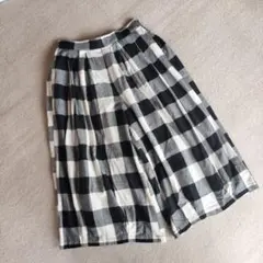 シーズンリーズン　チェック柄ワイドシルエット　バルーンパンツ L