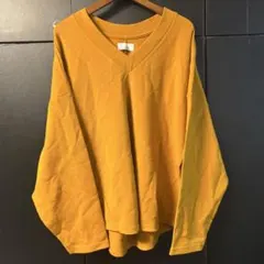 Vネックオーバーサイズニット Lui's オレンジ S