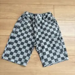 ブリーズ　チェッカーデニムハーフパンツ　120