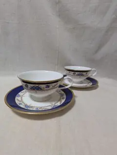 NARUMI BONE CHINA　金彩　 カップ＆ソーサー　2客