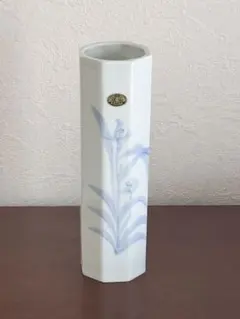 有田焼 琥山 KOZAN 陶器 花瓶 八角形 花柄のサムネイル
