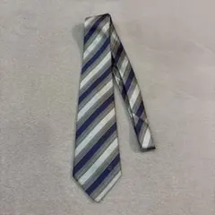 ネイビー グレー ストライプ ネクタイ dunhill