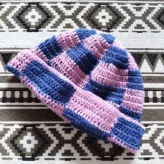 新品未使用　ハンドメイド　ビーニー　バケハ　クラッシャーハット　ニット帽　帽子