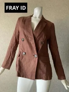 ✰フレイアイディー　ブラウン テーラードジャケット　リネンジャケット