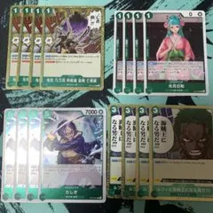 ワンピースカード　師弟の絆　緑ゾロ　デッキパーツ　r 4コン　亡者戯