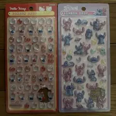 ボンボンドロップシール ミニ キティ スティッチ 2枚セット