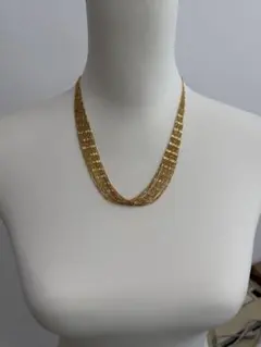 ゴールド 多層チェーンネックレス