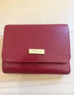 ⭐︎フルラ⭐︎財布　三つ折り　赤　中古のサムネイル