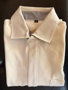 【新品】無印良品　鹿の子　半袖ポロシャツ　メンズ　オフホワイト　XSサイズ