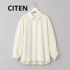 CITEN シテン 長袖 コットンシャツ F アイボリー レディースのサムネイル