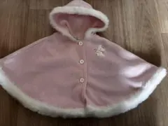 familiar フリースベビーポンチョ ピンク