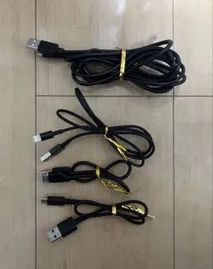 【豪華】USBケーブル4本 & Lightning有線イヤホン　セット