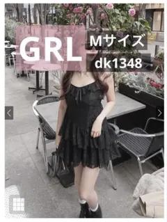 花柄レースフリルキャミソールミニワンピース[dk1348]